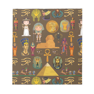 Bloc De Notas Símbolo de patrón jeroglífico egipcio antiguo