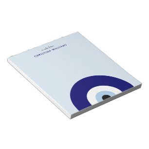 Bloc De Notas Símbolo de protección de ojos malvados azul person