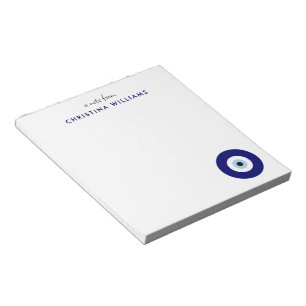Bloc De Notas Símbolo de protección de ojos malvados azul person