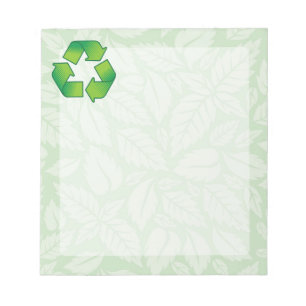 Bloc De Notas Símbolo de reciclaje