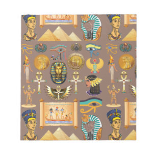 Bloc De Notas Símbolo egipcio de patrón jeroglífico