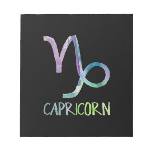 Bloc De Notas Símbolo zodiaco de Capricornio Regalo de cabra mar