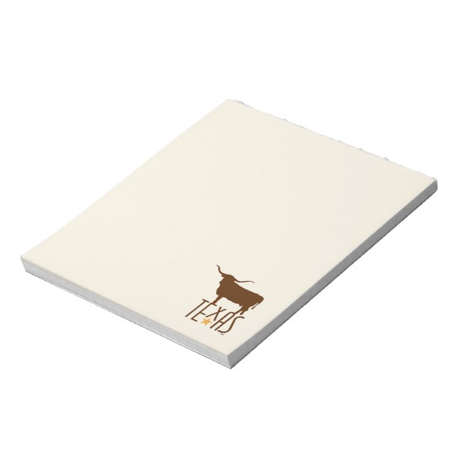 Bloc De Notas Símbolos de Texas, Longhorn, marrón (Lado Izquierdo)