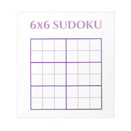 Bloc De Notas Simple 6 por 6 plantilla de cuadrícula de sudoku m