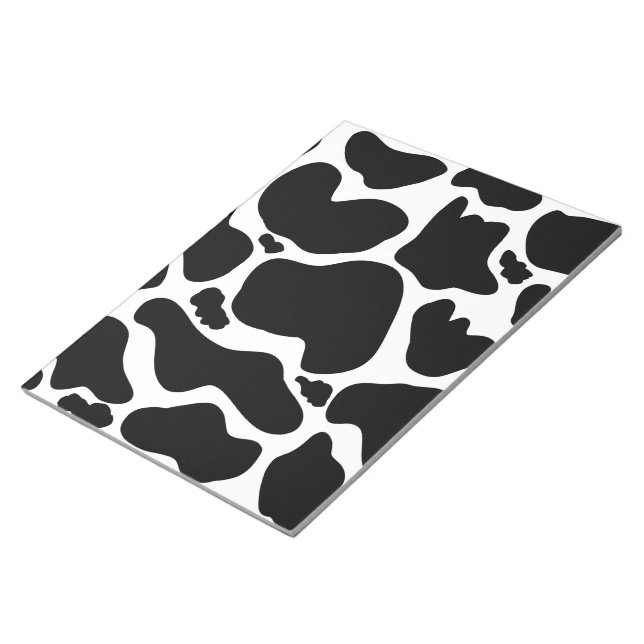Bloc De Notas Simple Black Cow Spots Animal (Lado Derecho)