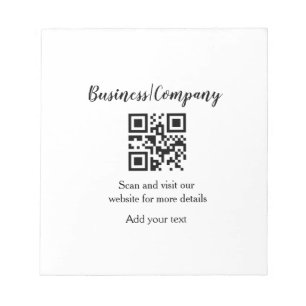 Bloc De Notas Simple business company website barcode QR add nam