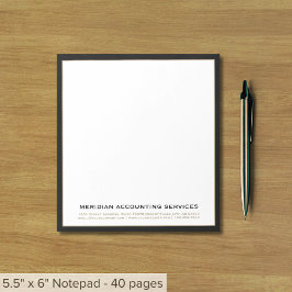 Bloc De Notas Simple Classic Typographic Company