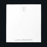 Bloc de notas simple con logotipo Minimalista<br><div class="desc">Simple etiqueta de logotipo con su nombre y logotipo. Sólo tienes que añadir tu logotipo y nombre. estilo minimalista. Logotipo comercial o personal.</div>