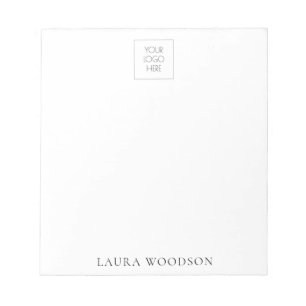 Bloc de notas simple con logotipo Minimalista