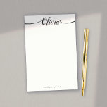Bloc de notas simple de caligrafía manuscrita blan<br><div class="desc">Personalizar fácilmente el texto de caligrafía organizando cambios para conectarse a las letras primera y última. Si necesitas ayuda, ¡siéntete libre de contactarme! Para obtener material de marketing adicional, diseño personalizado o solicitud de logotipo, póngase en contacto conmigo en maurareed.designs@gmail.com y responderé en el plazo de 24 horas. Para envíos,...</div>