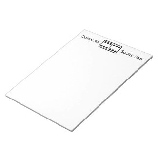 Bloc De Notas Simple Doble Sixes Domino Juego Puntuación Pad Bla