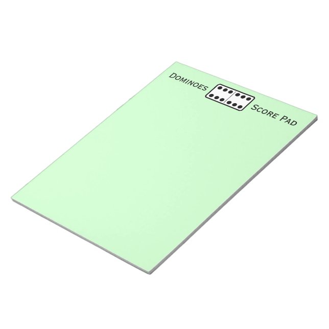 Bloc De Notas Simple Doble Sixes Domino Juego Puntuación Pad Ver (Lado Derecho)