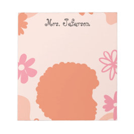 Bloc De Notas Simple Elegant Boho Teacher Notepad