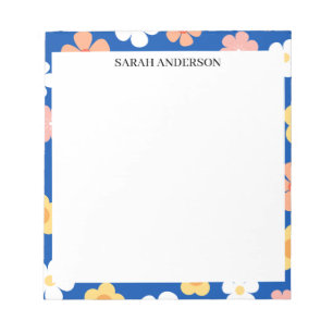 BLOC DE NOTAS SIMPLE ESTILIZADO MODERNO NOMBRE PERSONALIZADO FLO