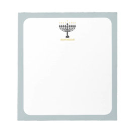 Bloc De Notas Simple Festival de las Luces Menorah Hanukkah