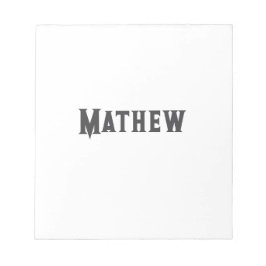 Bloc De Notas simple letra inicial monograma añada su nombre