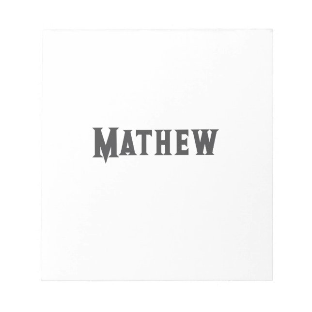 Bloc De Notas simple letra inicial monograma añada su nombre (Frente)