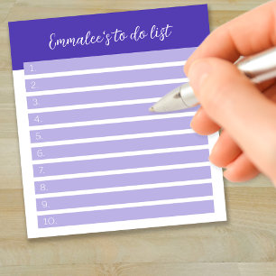 Bloc De Notas Simple lista de tareas personalizable numerada púr