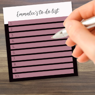 Bloc De Notas Simple lista de tareas personalizada con líneas y 