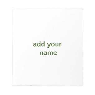 Bloc De Notas Simple minimal verde añade tu texto nombre foto pe