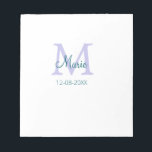 Bloc De Notas simple mínimo añadir nombre monograma púrpura fech<br><div class="desc">diseño hermoso</div>
