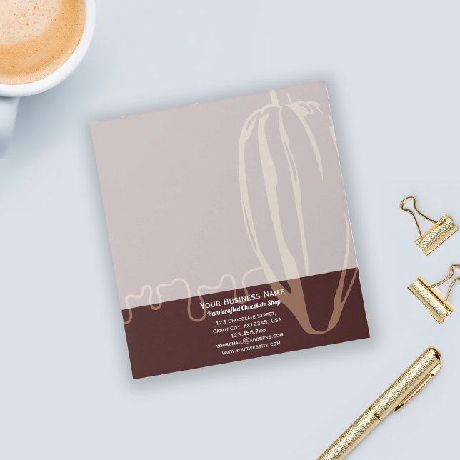 Bloc De Notas Simple Modern Cacao Pod Chocolatier Tienda de Choc (Subido por el creador)