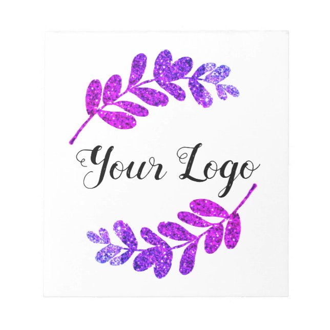 Bloc De Notas simple personalizado azul morado negro hojas agreg (Frente)