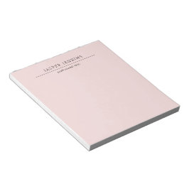 Bloc De Notas Simple Pink Profesional Minimal Moderno Negocios