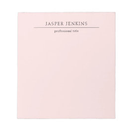 Bloc De Notas Simple Pink Profesional Minimal Moderno Negocios
