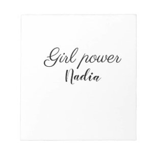 Bloc De Notas simple poder de chica minimalista agregar nombre t