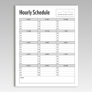 Bloc de notas simple programado por hora