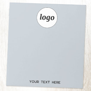 Bloc De Notas Simple texto de logotipo negocio promocional azul 