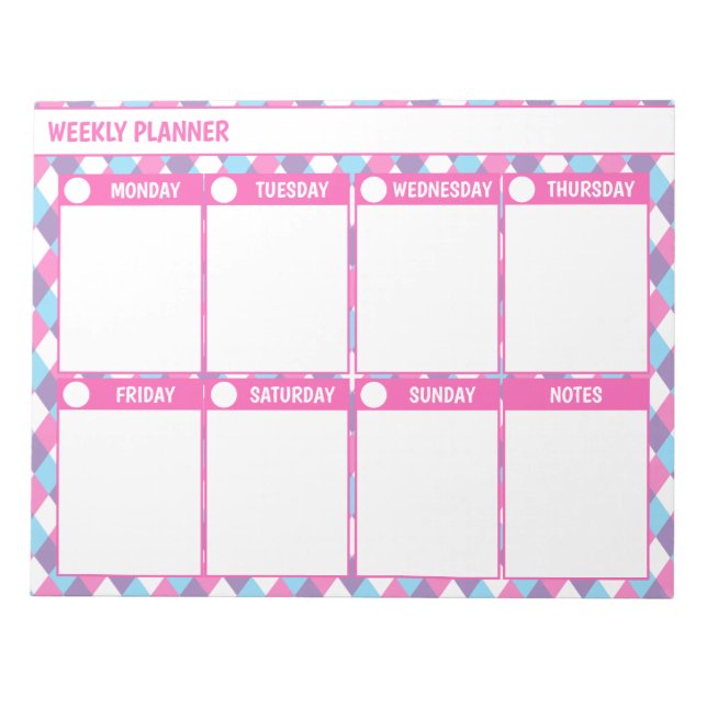 Bloc De Notas Simple Weekly Planner (Frente)