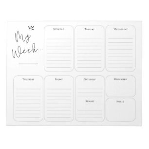 Bloc De Notas Simple Weekly Planner