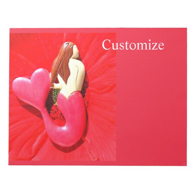 Bloc De Notas sirena de cola roja (Frente)