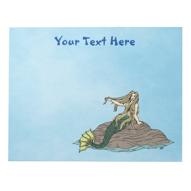Bloc De Notas Sirena en Rocas (Frente)