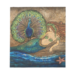 Bloc De Notas Sirena y pavo real