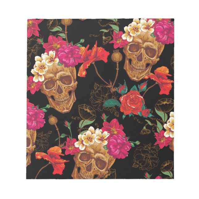Bloc De Notas Skulls florales (Frente)