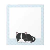 Sleepy Tuxedo Cat {blue}