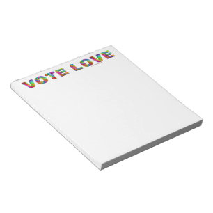 Bloc De Notas SlipperyJoe voto amor igualdad pelaje de colores d