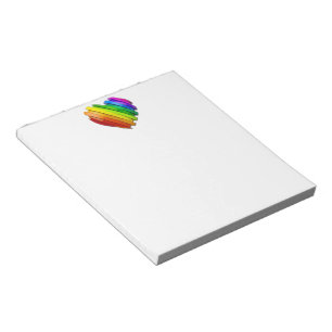 Bloc De Notas SlipperyJoe's Pride heart Slices shaped glossy shi
