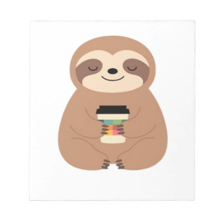 Bloc De Notas Sloth Coffee Time Classic T-Shirt