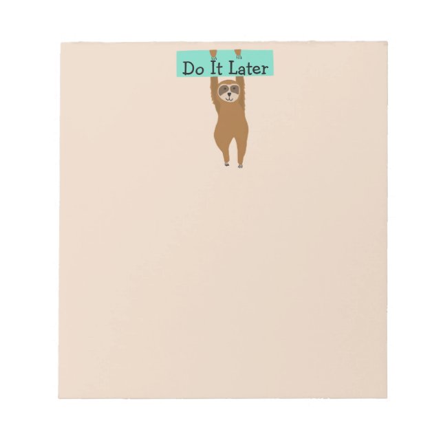 Bloc De Notas Sloth Notepad (Frente)