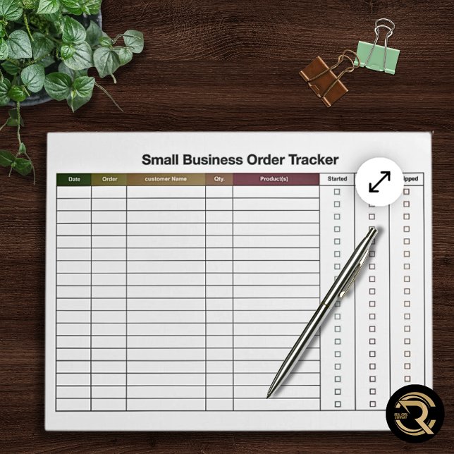 Bloc De Notas Small Business Order Tracking  (Subido por el creador)