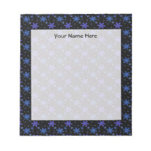 Snowflakes Blue Purple on Black