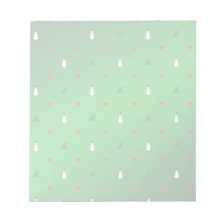 Bloc De Notas Snowman Holly Polka Dot - Sobre Verde