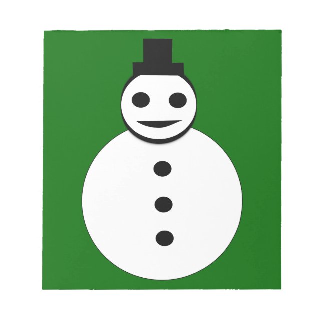 Bloc De Notas Snowman Notepad, Navidades sonrientes (Frente)