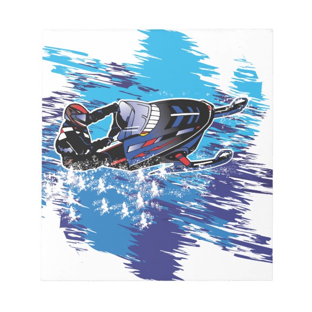 Bloc De Notas Snowmobiler gráfico (Frente)