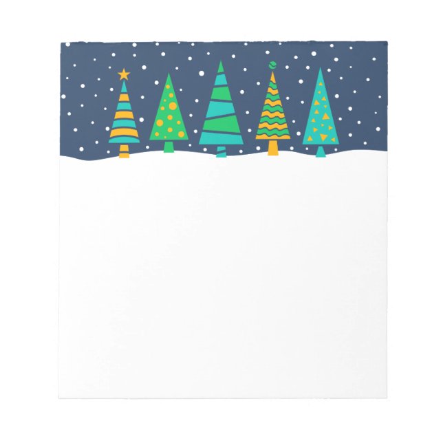 Bloc De Notas Snowy Fir Trees Notepad (Frente)