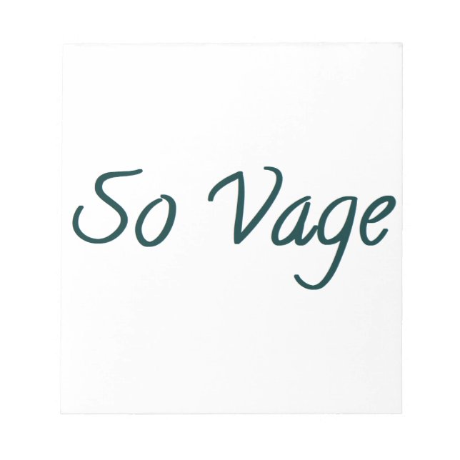 Bloc De Notas so vage (Frente)